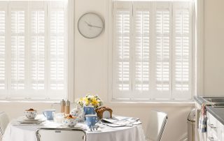 White shutters in a kitchen