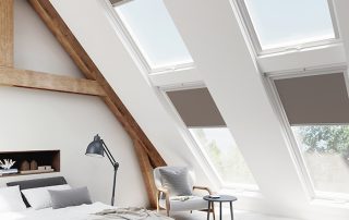 Open Velux shutters in attic