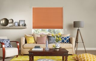Orange Duette blinds