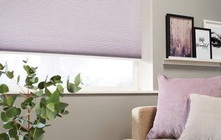 Light purple Duette blinds